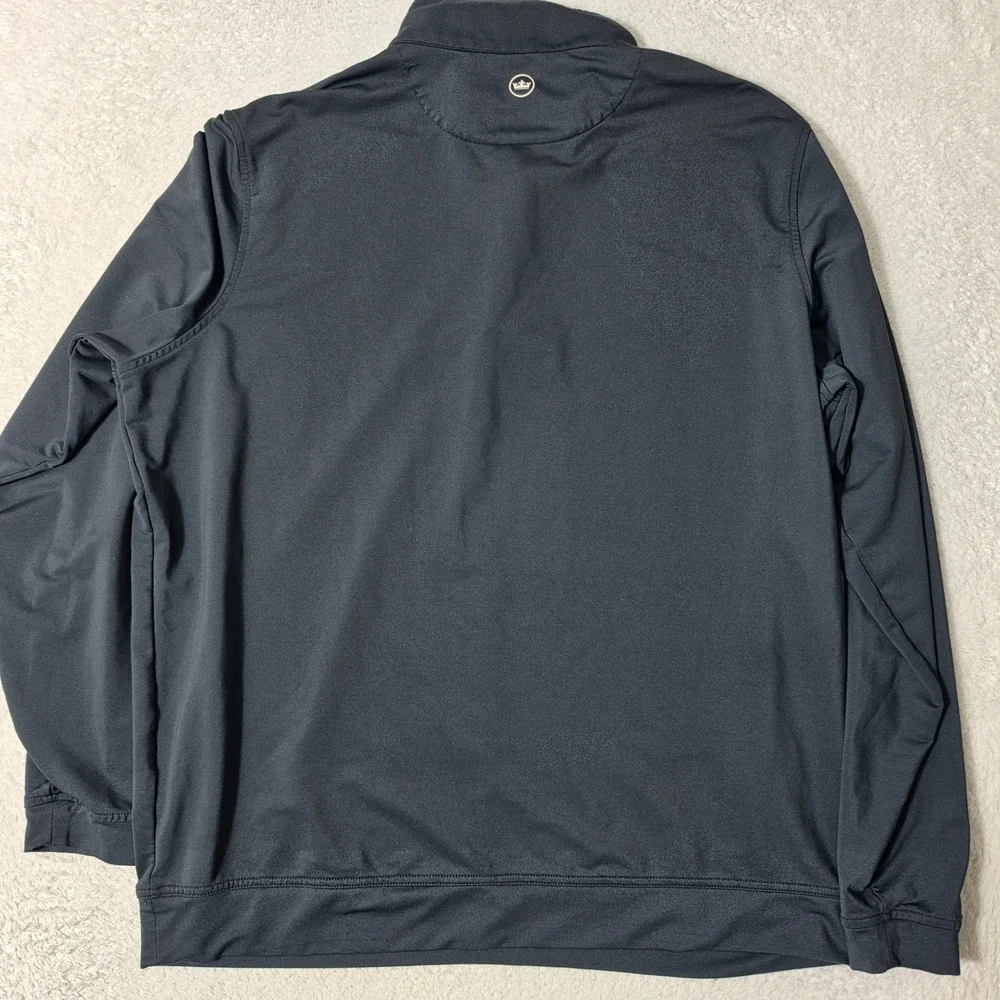 University of Richmond Peter Millar Crown 1/4 Zip Pullover Mens XL Black Stretch